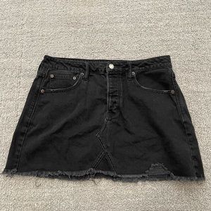 American Eagle black denim skirt